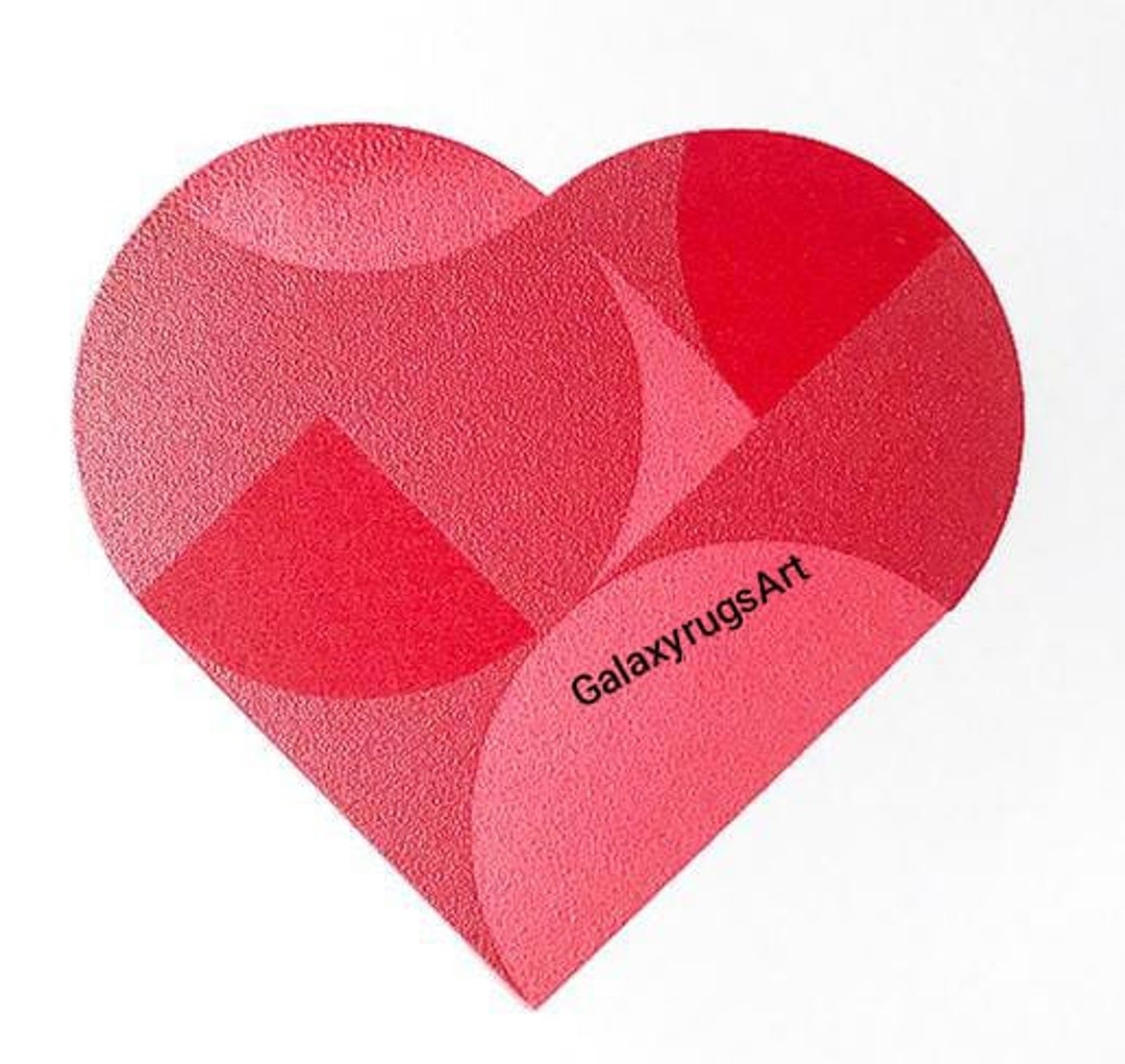 Heart Shaped Rug / Modern Abstract Area Rug for Living Room Rug