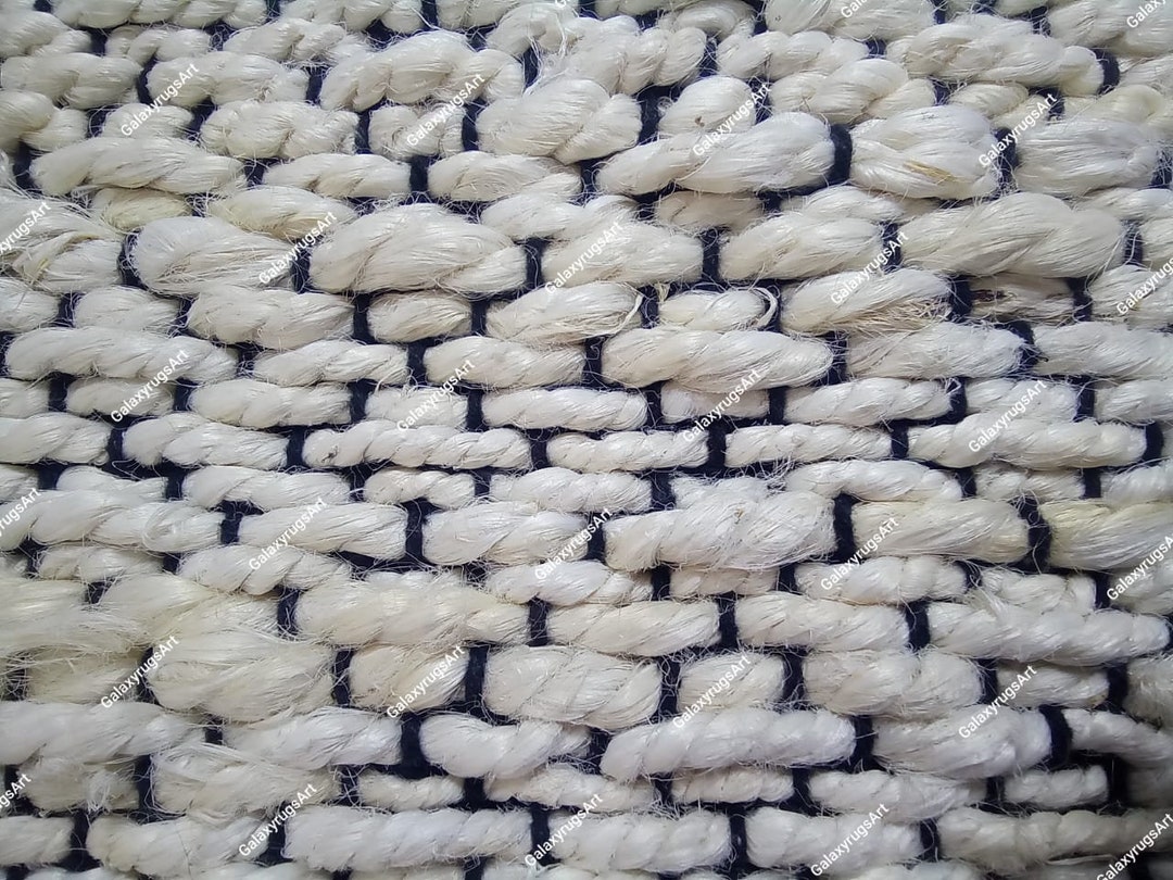 White Jute Rug /white Jute Natural Fiber Rug / Custom Jute Rug / Soft