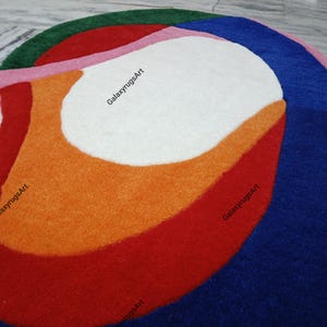 Hand Tufted Color Full Random Shape Brick Pattern Shaped Rug Hand ...