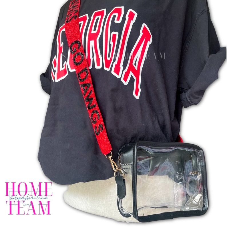 Beaded Purse Strap Go Dawgs Game Day Bag Straps Etsy