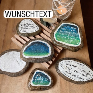 Trauerstein personalisiert - Name Trauerspruch - versch. Variationen. Gedenkstein, Troststein, bemalte Steine, Stein Grab, Erinnerung