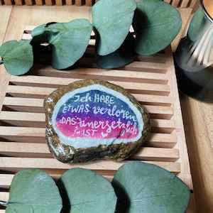 Pietra del lutto: ho perso qualcosa di insostituibile. Pietra commemorativa, pietra di conforto, pietre dipinte, regalo personalizzato per persone in lutto