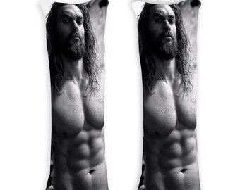 Jason Momoa Funda de almohada, Jason Momoa Arte, Jason Momoa Funda de almohada de gran tamaño, Aquaman, Juego de Tronos