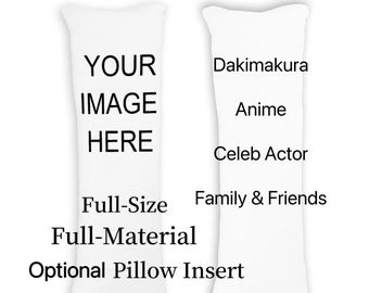 Custom Body Pillowcase, Custom Dakimakura, Anime Body Pillow Cover, Celeb Actor Body Pillow, Personalized Photo Gifts, Gifts For Family