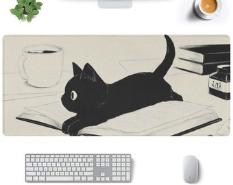 Cat Mouse Pad, Cat Home Life Desk Mat, Home Living Gift Mousepad, Extra Large Mousepad, Gaming Mouse Pad Anime