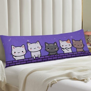Cats Pillowcase, Kawaii Body Pillowcase Multiple Sizes, Interesting Holiday Gifts, Perfect Gift For Girls