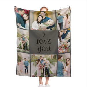 Custom Photo Blanket: Personalized Picture Collage Throw Blanket