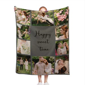Custom Photo Blanket: Personalized Picture Collage Throw Blanket image 5