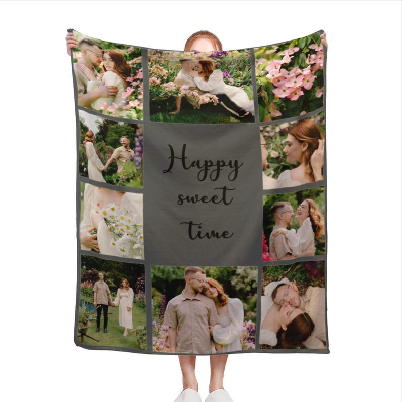 Custom Photo Blanket: Personalized Picture Collage Throw Blanket image 5