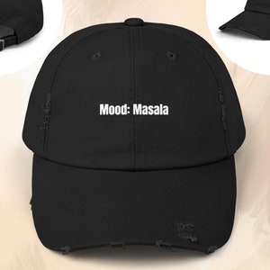 Funny Desi Slogan Hat | Masala Mood Bucket Hat Distressed Cap and Trucker Snapback | Indian Food and Culture-Inspired Cap