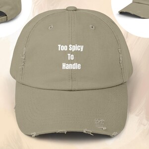 Funny Desi Slogan Hat | Too Spicy To Handle Bucket Hat Distressed Cap and Trucker Snapback | Indian Food and Culture-Inspired Cap