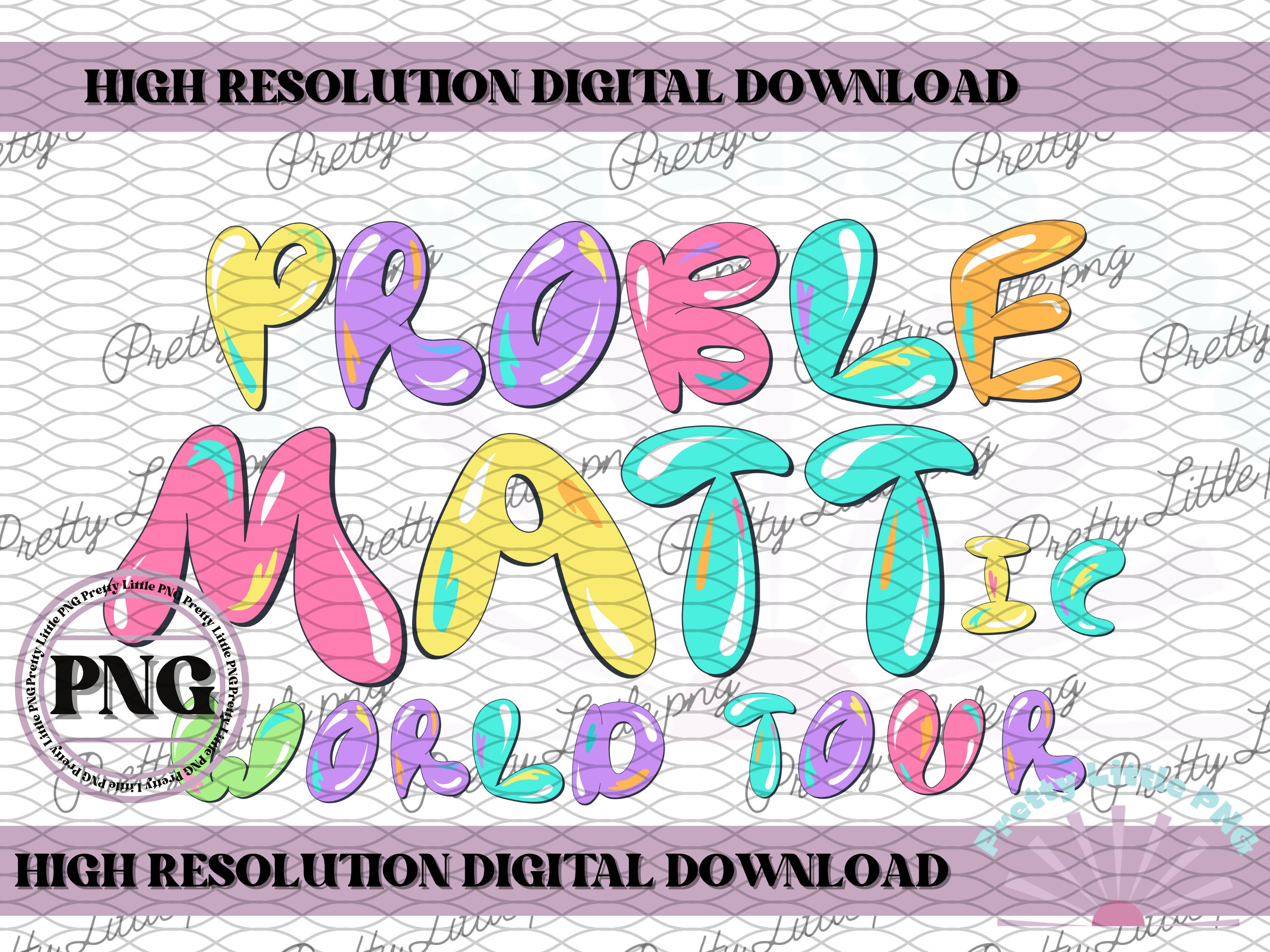ProbleMatic World Tour PNG Matt Rife PNG Ofendido PNG Etsy México