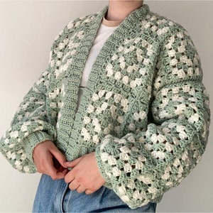 Crochet Granny Square Cardigan-Digital Download-One Size image 2