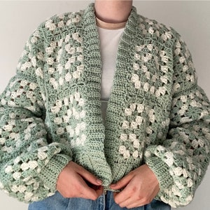 Crochet Granny Square Cardigan-Digital Download-One Size image 3