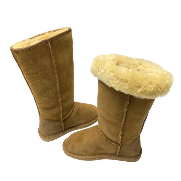 Women's Sheepskin Toasty Boots - Genuine Quality Shearling Warm Winter Boots