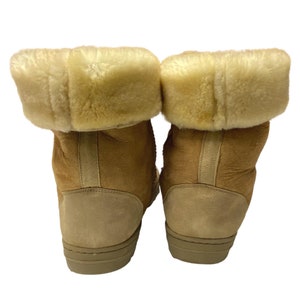 Men's Toasty Sheepskin Boots 100% Genuine Shearling Warm Winter Boots with PVC Sole Slipper Boots for Men image 6