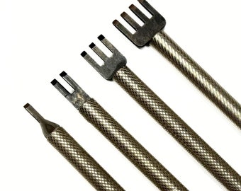 Thonging Chisel Leather Craft Tools - 4 Prong - 3 Prong - 2 Prong - 1 Prong