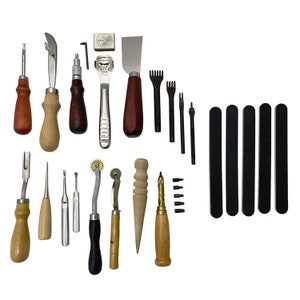 Professional 37 Pcs Leather Craft Tools Kit Leather Tools
