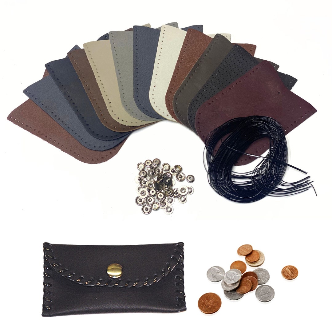 Make Your Own Leather Coin Purse Kit DIY Leather Accessory Etsy
