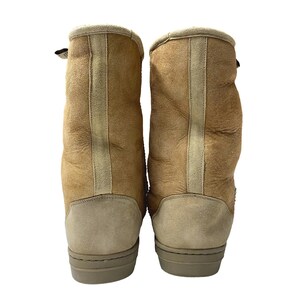 Men's Toasty Sheepskin Boots 100% Genuine Shearling Warm Winter Boots with PVC Sole Slipper Boots for Men image 3