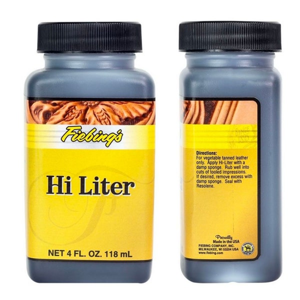 Hi Liter Finish for Carved Leather - Brown - 4 oz - Quart