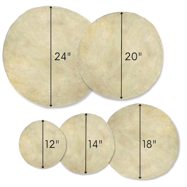 Rawhide Drum Cover Circles - 1 to 2 oz Goat Rawhide Piece for Crafts