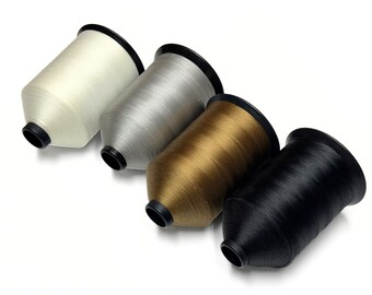 Nylon Thread for Sewing, Beading, Jewelry Making, Leather Crafts - White - Black - Brown - Gray - Light or Heavy Duty