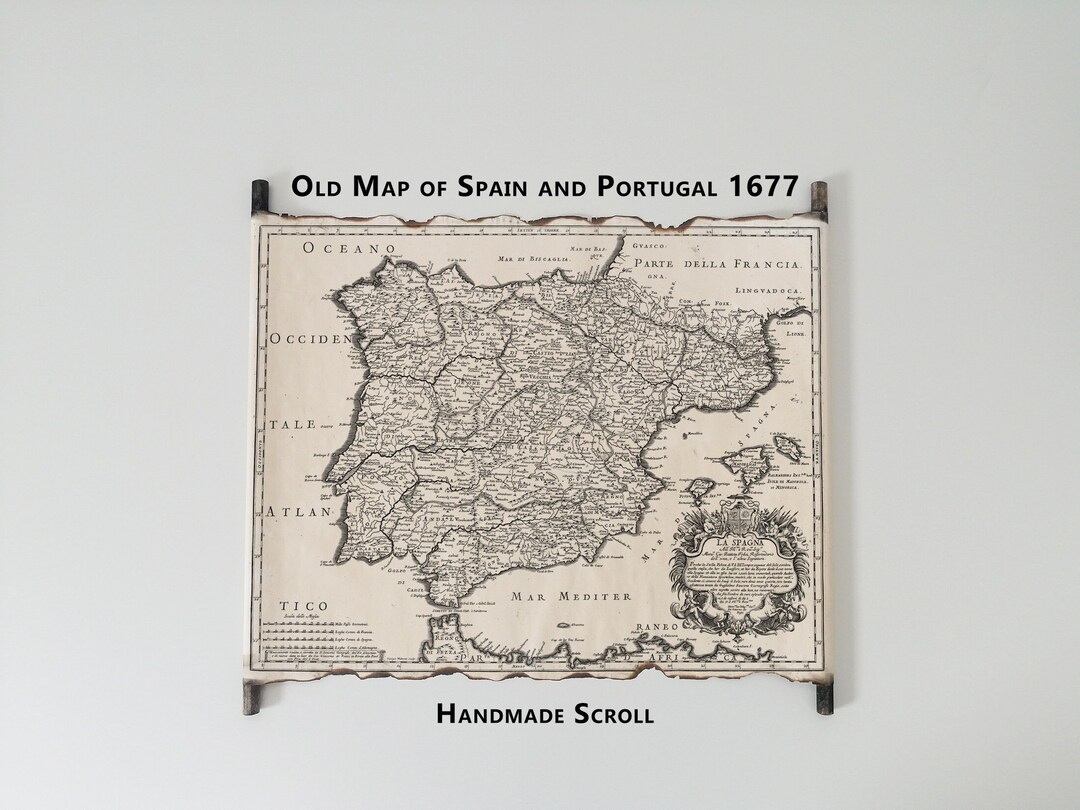 Old Map of Spain and Portugal La - Il 1080xN.5746693893 3e4p