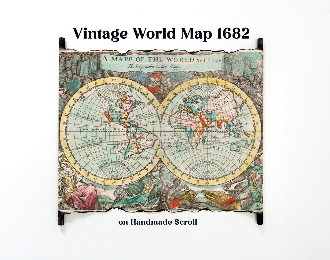 A Mapp of the World 1682 by John Seller, Hydrographer to the King ...