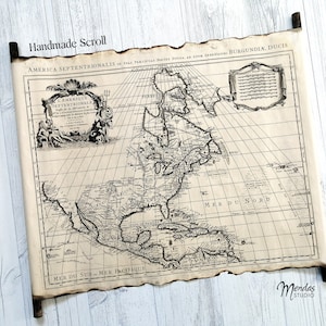 Mapa de América del Norte 1708. Desplazarse con el mapa antiguo de América del Norte, América Septentrionalis Desplazarse mapa antiguo