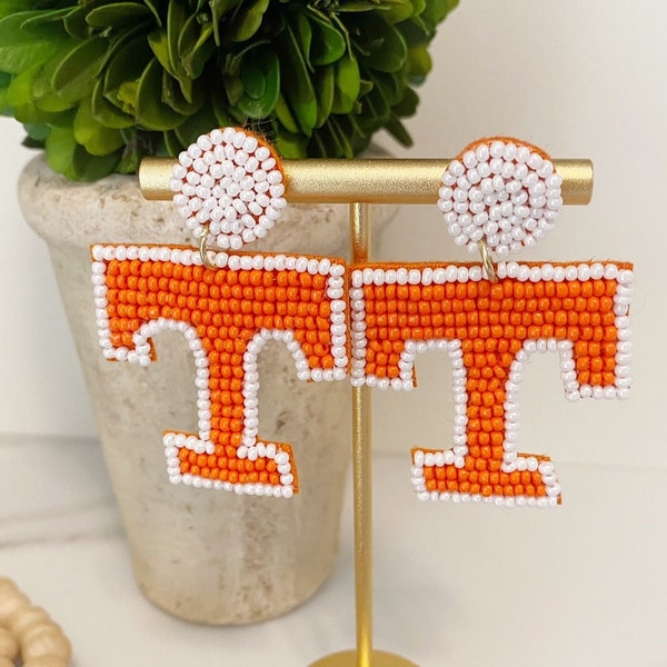 Tennessee Vols Resin Earrings in Orange/White main image 0