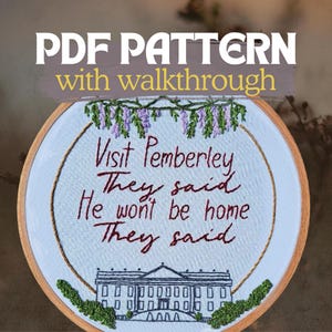They Said - PDF Pattern ONLY - Modern Hand Embroidery Pattern Template, DIY Beginner, Movie