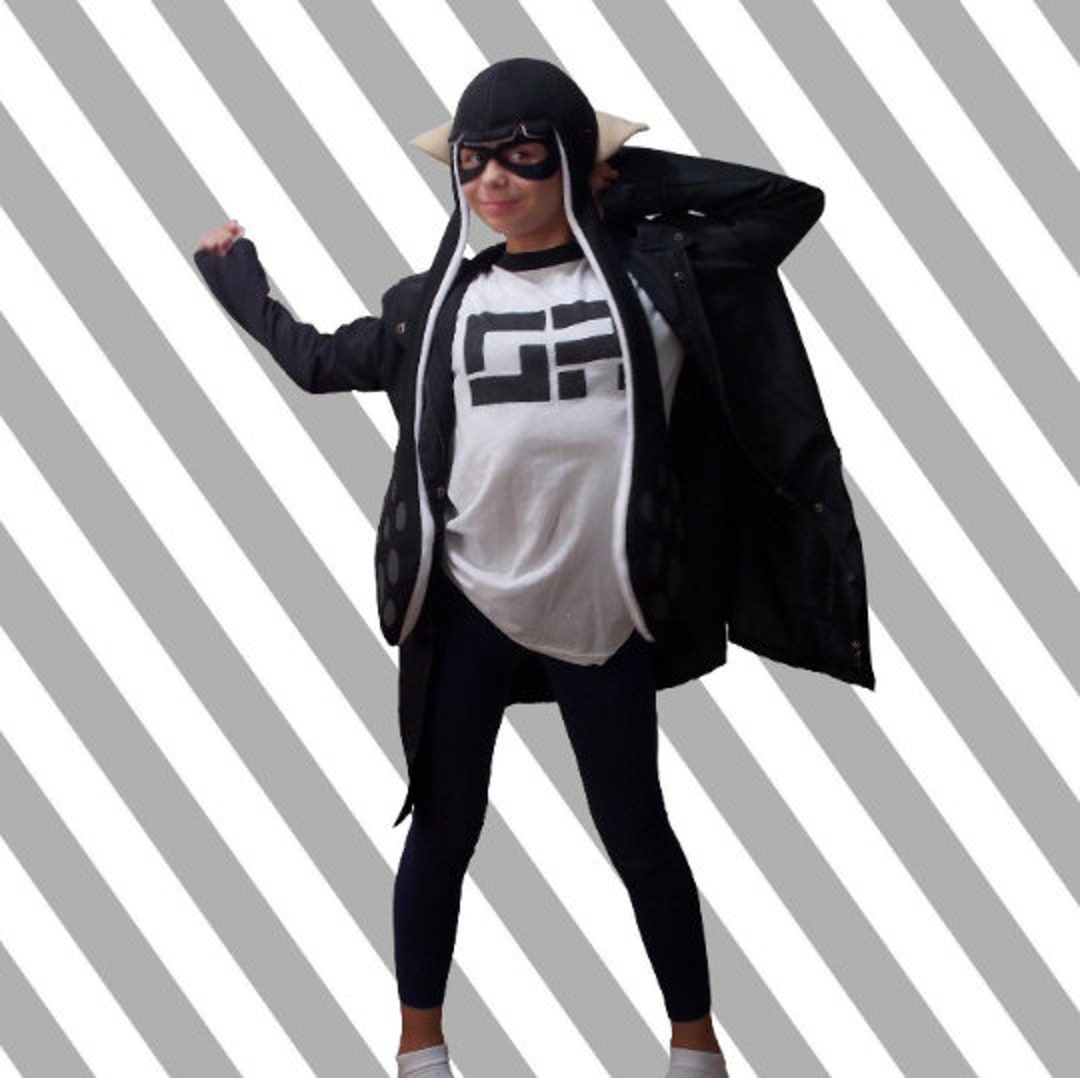 Splatoon Cosplay Hat, Inkling Girl, Splatoon Costume, Splatoon Black and White Ink, Splatoon Wig
