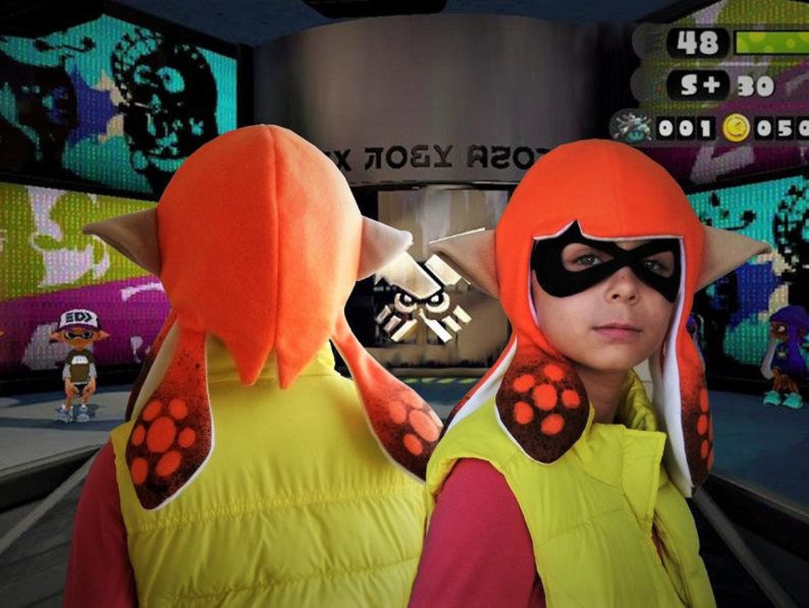 Splatoon 2 Hat Splatoon Cosplay Hat Squid Kids Hat Inkling Etsy