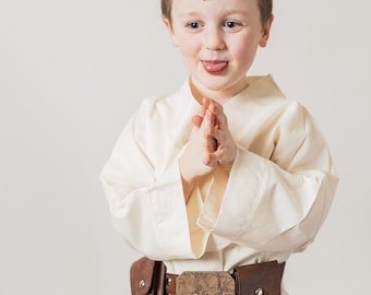 Luke Skywalker Costume: Cotton Jedi Tunic & Belt With Pouches.