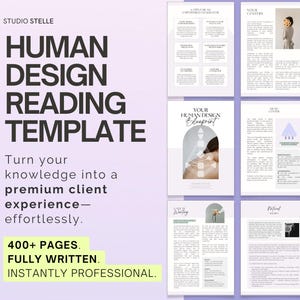 Human Design Reading Template to Create Human Design Reports, Canva Human Design Blueprint Template Human Design Business Human Design Coach