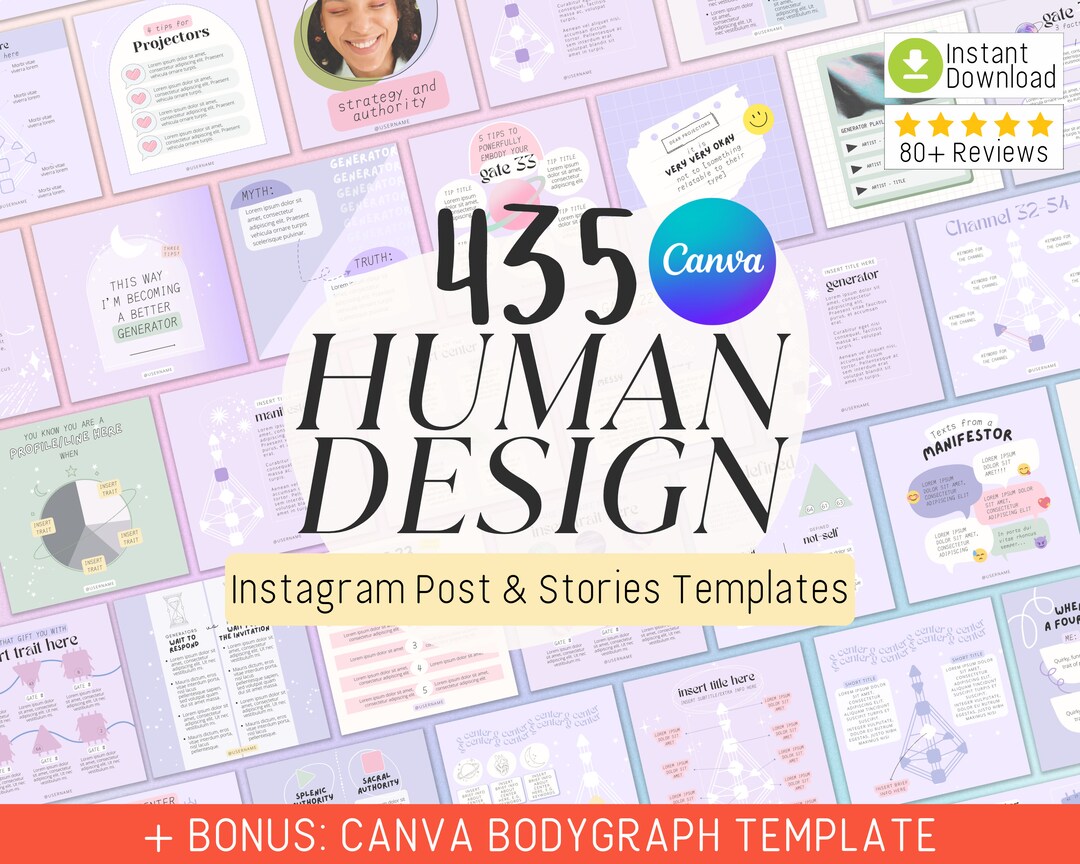 Human Design Template Human Design Instagram Human Design Canva Design ...