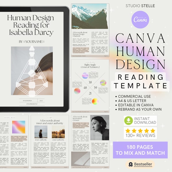 Human Design Reading Template Human Design Template Human Design Canva Diseño Humano, Human Design Vorlage Bodygraph, Human Design Report