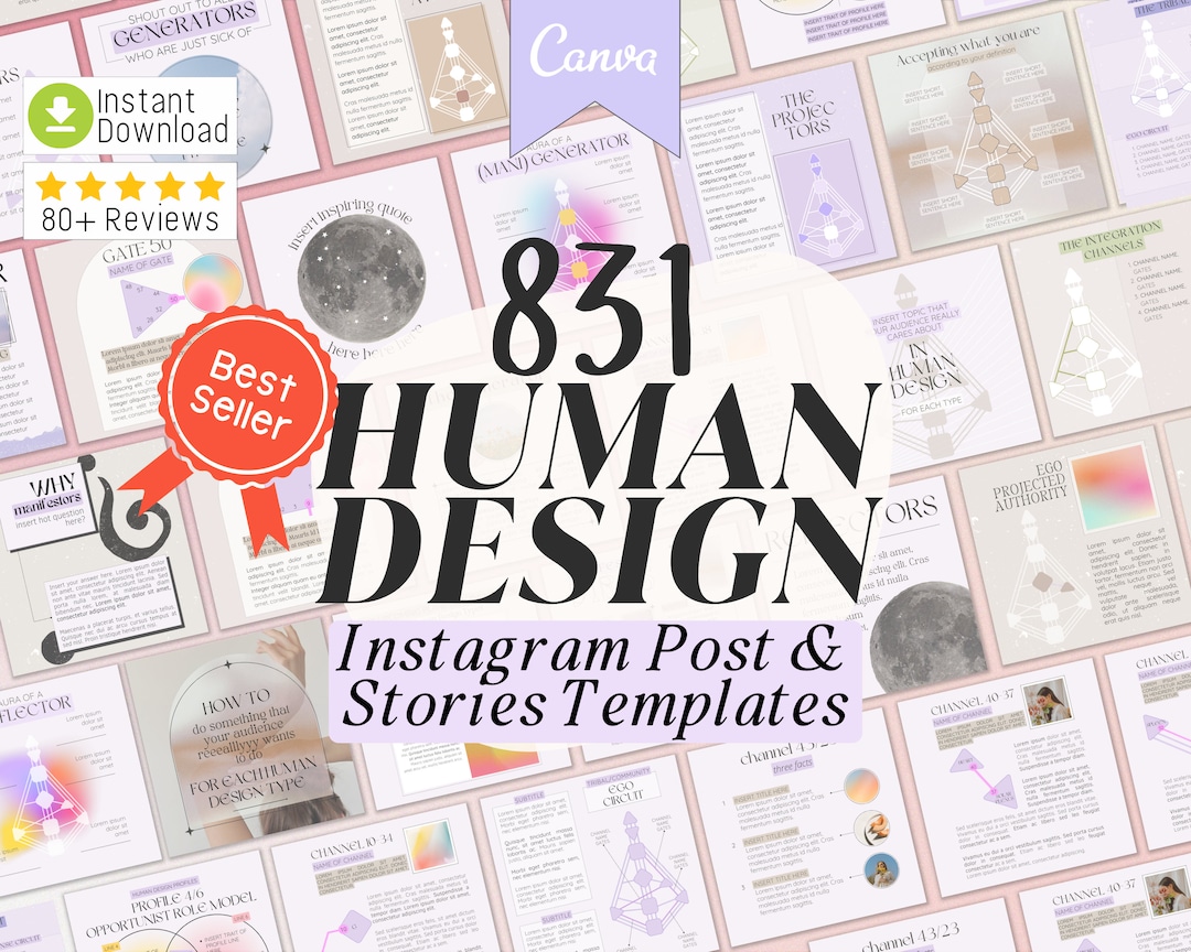 Human Design Template, Human Design Canva Human Design Instagram ...