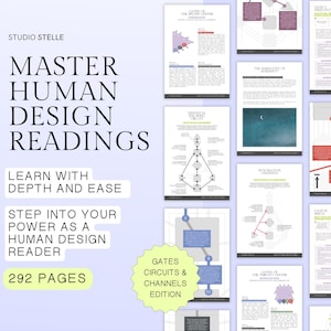 Human Design Reader-Course, Lerne Human Design in 2025, Human Design Gates Channels Schaltungen, Human Design Guide, Ratgeber, Lernkarten