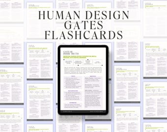 Human Design Gates Flashcards: Reader Study Guide (Digital Download)