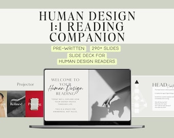 Human Design Reading Template (1:1 Session Slides) | Professional HD Presentation Deck for Client Readings | Template Editable in Canva