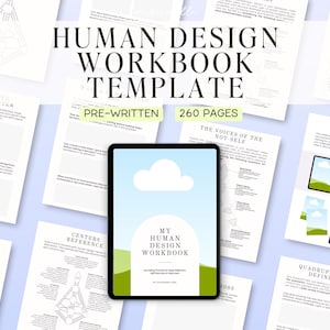 Human Design Workbook Template: Client Guide & Chart (Editable in Canva Template) (Digital Download)