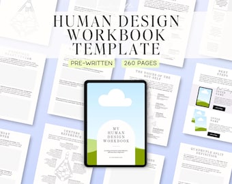 Human Design Workbook Template: Client Guide & Chart (Editable in Canva Template) (Digital Download)