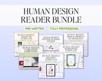 Human Design Template, Editable in Canva Template, HD Business Bundle: Report, Workbook, Instagram (Digital Download)