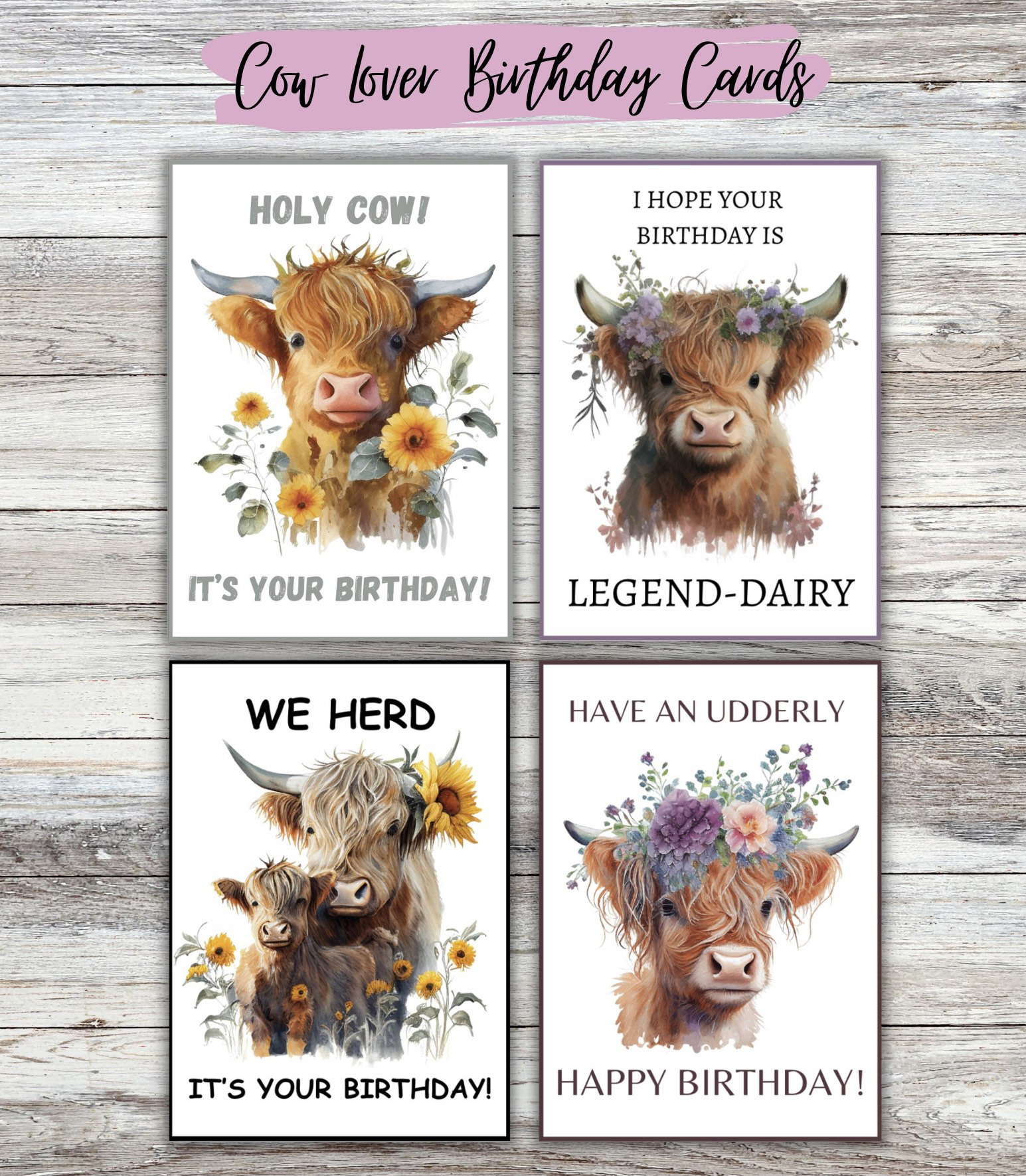 Free Printable Cow Birthday Cards Free Printable Cow Birthday Cards