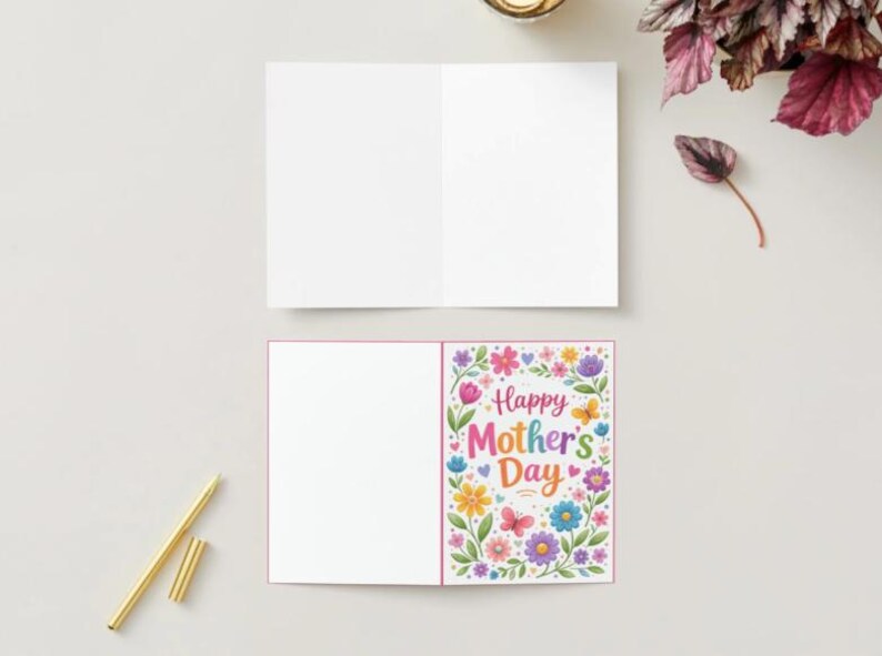 Printable Mother’s Day Card | 5x7 Instant Download | Blank Inside | DIY ...