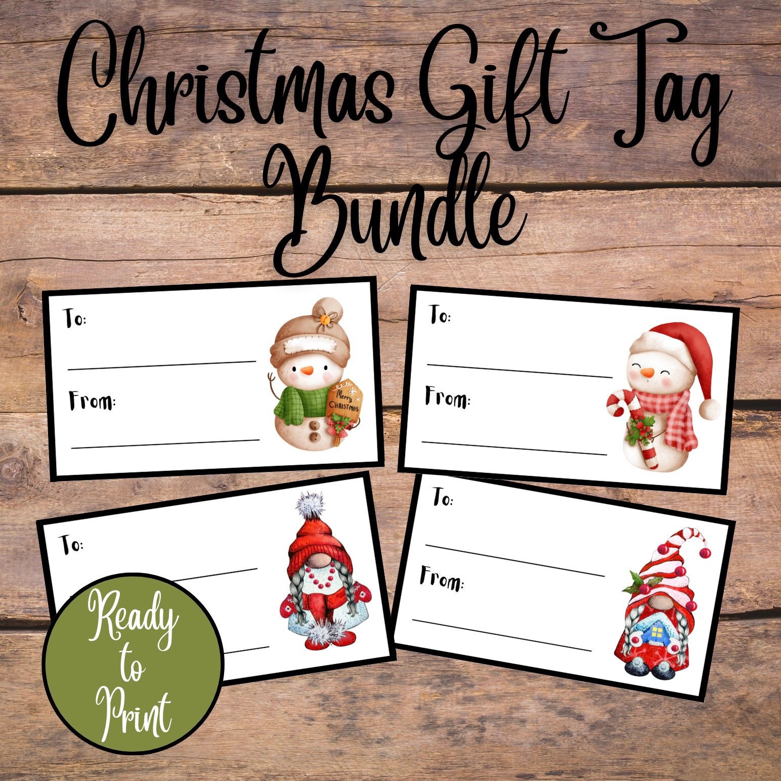 Printable Christmas Tags | Gift Labels | Instant Download | Present ...