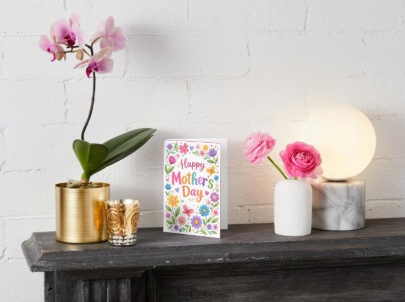 Printable Mother’s Day Card | 5x7 Instant Download | Blank Inside | DIY ...