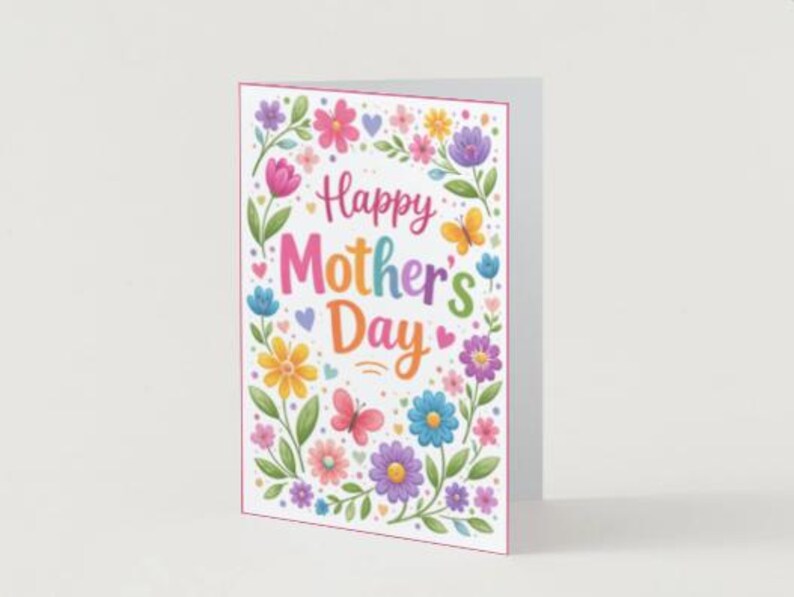 Printable Mother’s Day Card | 5x7 Instant Download | Blank Inside | DIY ...